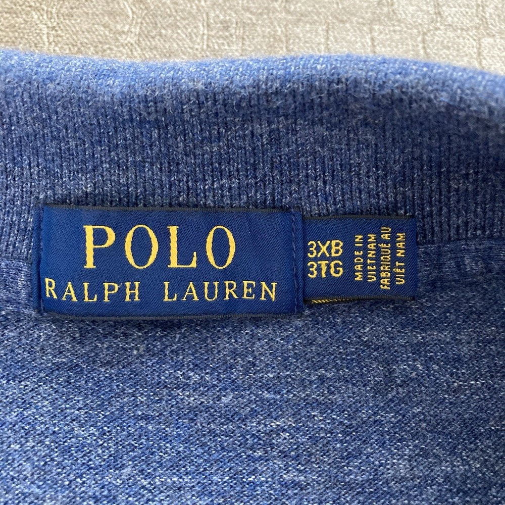 Polo Ralph Lauren Polo Shirt Mens 3XB Big Blue Red Embroidered Pony Logo - Picture 6 of 9